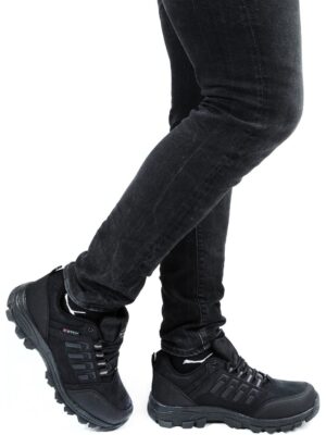 Unisex Siyah İçi Kürklü Kaymaz Taban Trekking Bot Siyah