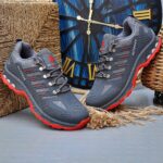 Unisex Füme Kırmızı Kaymaz Taban Trekking Outdoor Bot 1961