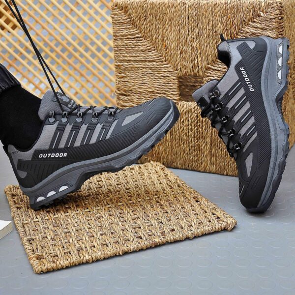 Unisex Füme Siyah Kaymaz Taban Trekking Outdoor Bot 1961